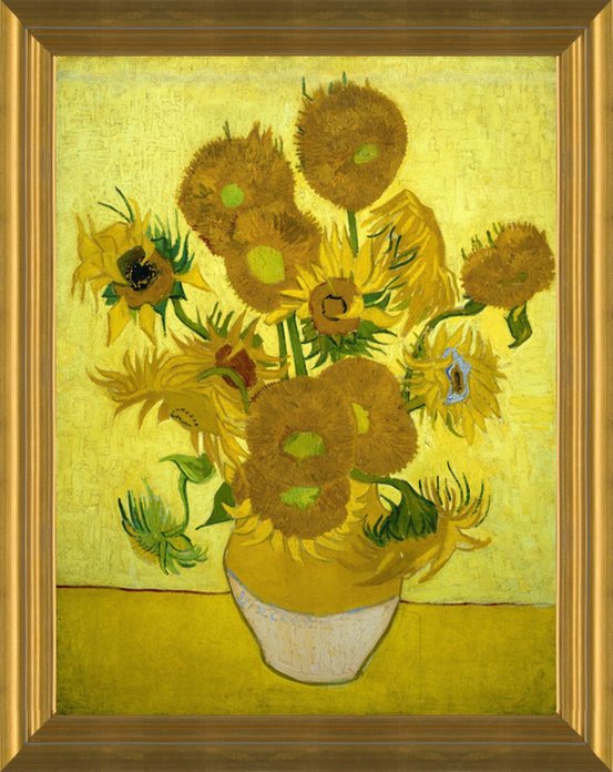 Sunflowers by Vincent Van Gogh Classic Painting Art Poster Print Framed 