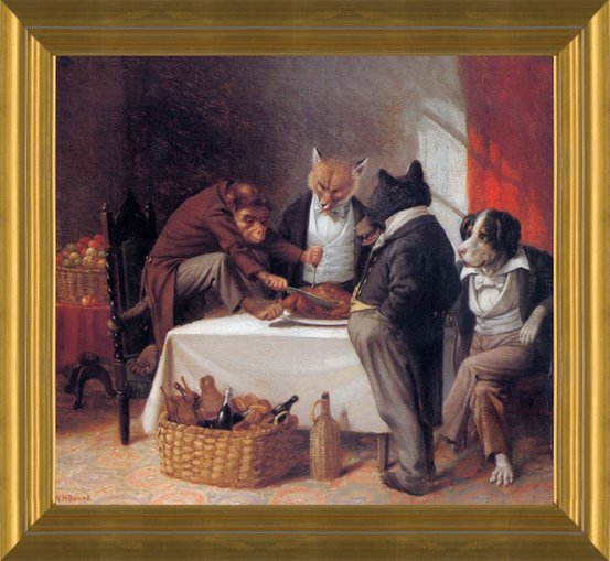 Art Prints of Carving the Turkey, 1881 by William Holbrook Beard