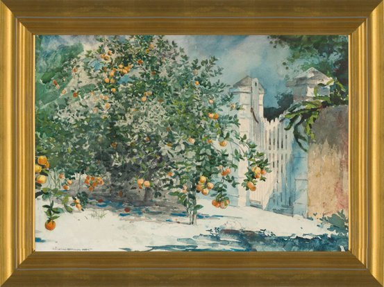 ARTCANVAS Orange Trees and Gate 1885 Canvas Art Print by Winslow Homer