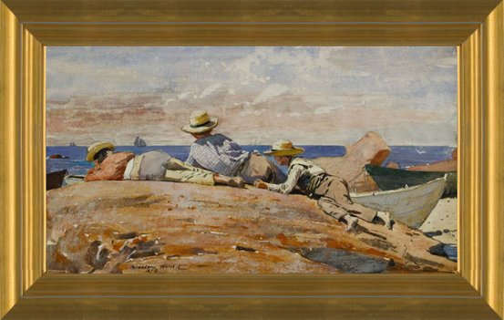 Art Prints of Three Boys on the Shore by Winslow Homer