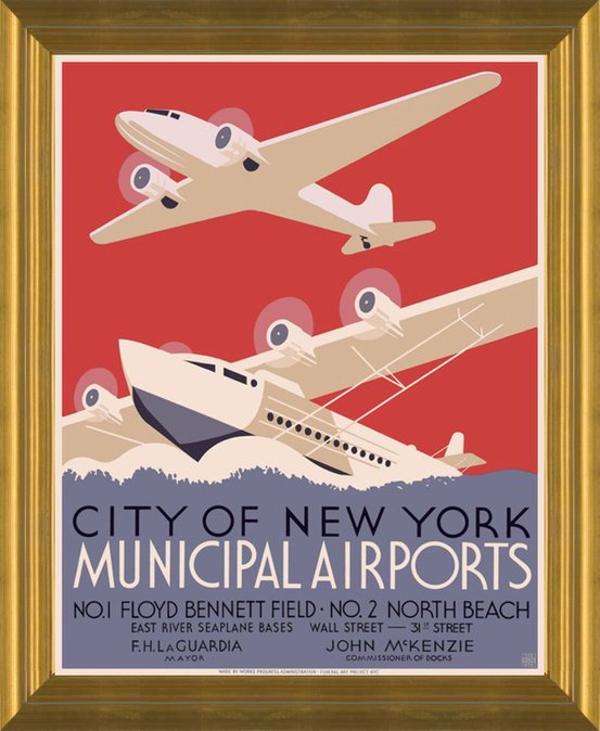 New York City Vintage Style Travel Poster New York City 