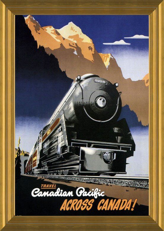 Steam Engine Train Black and White Vintage Retro Photo Art Print Poster 18x12 in
