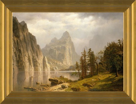 Albert Bierstadt Fine Art Print Landers Peak River Landscape