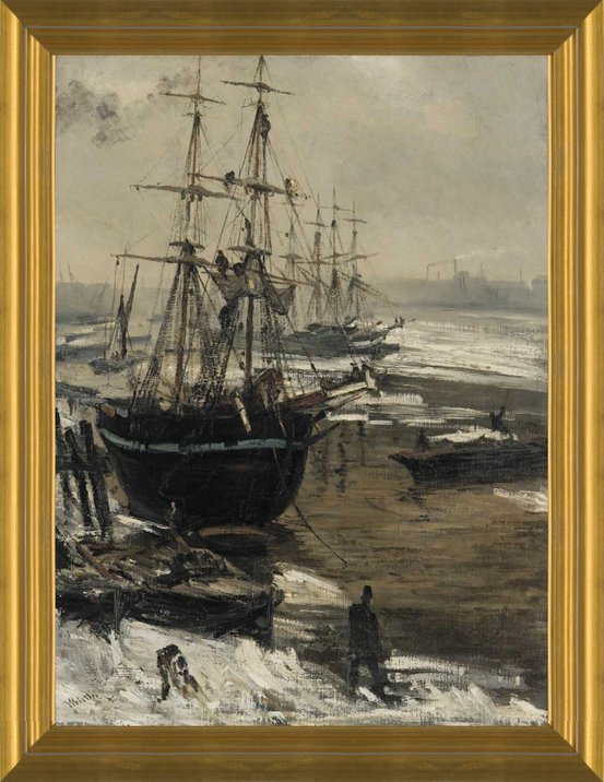Art Prints Of The Thames In Ice By James Abbott Mcneill Whistler
