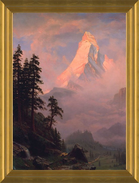 Art Prints of Sunrise on the Matterhorn by Albert Bierstadt