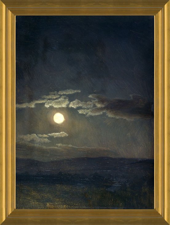 Art Prints of Cloud Study, Moonlight by Albert Bierstadt